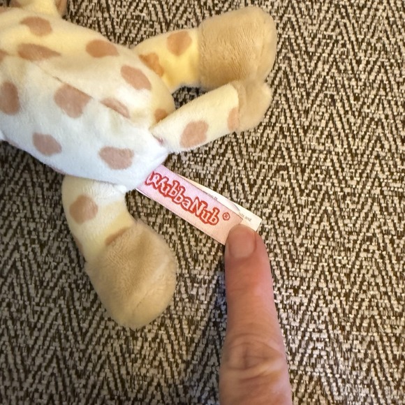 WubbaNub Giraffe Baby Pacifier and Holder Plush Animal Stuffed Toy Mary Meyer - Picture 3 of 6